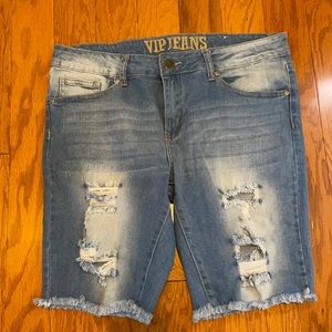 Distressed Bermuda Shorts